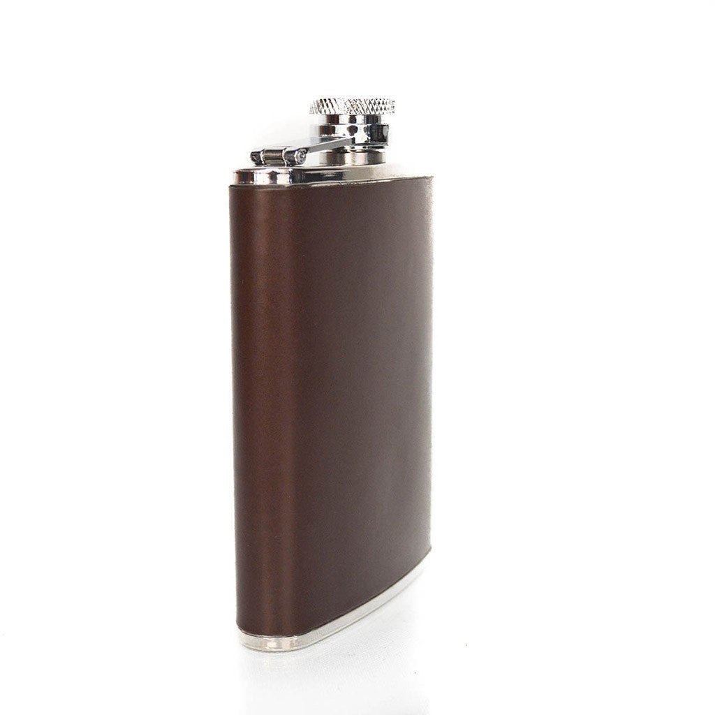 Leather Flask | Hip Flask | Initials | English Bridle Leather | Tan, Brown, Black, Navy | 6 oz. | Sterling and Burke-Flask-Sterling-and-Burke