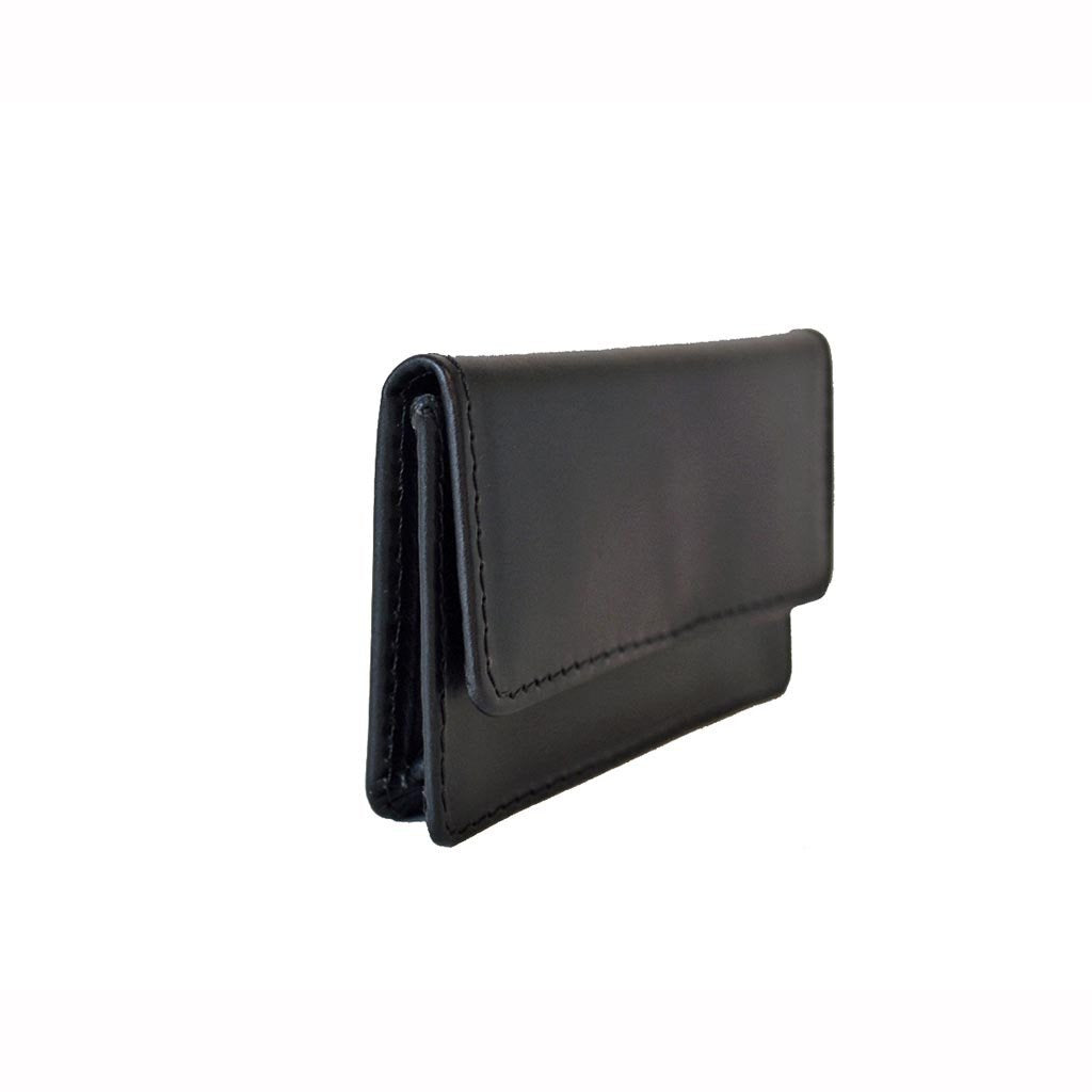 Business Card Case with Snap | English Leather | Red, Black, and Pink | Sterling and Burke-Business Card Case-Sterling-and-Burke