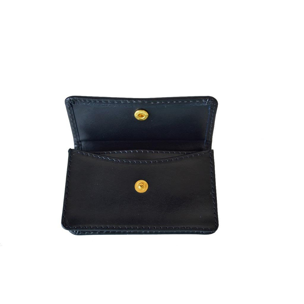 Business Card Case with Snap | English Leather | Red, Black, and Pink | Sterling and Burke-Business Card Case-Sterling-and-Burke