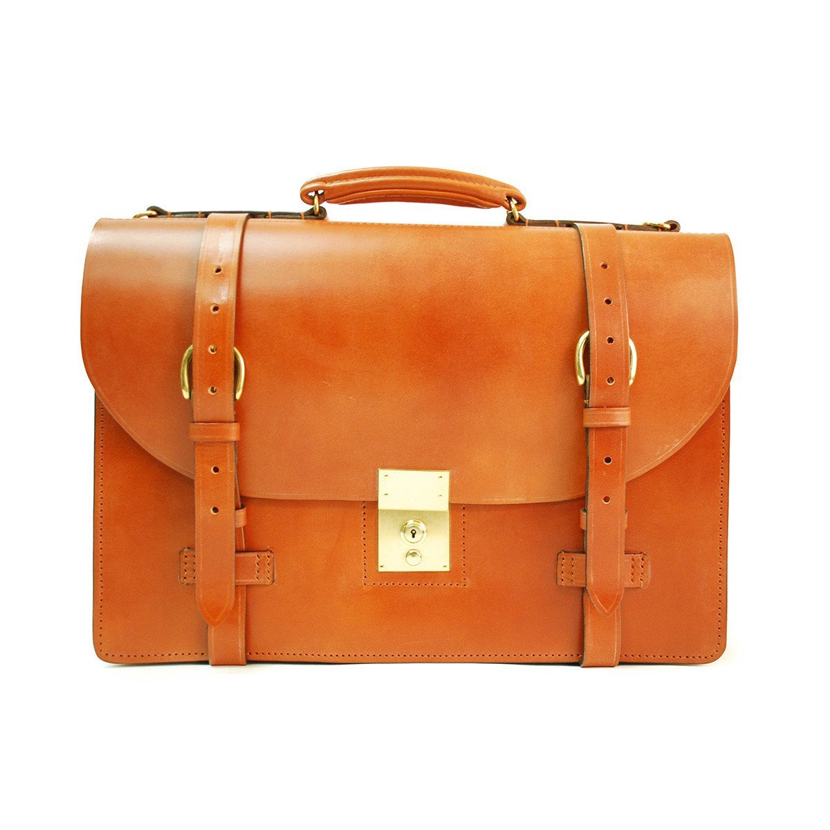 Triple Gusset Strap Around, BESPOKE | Document Briefcase | Hand Stitched | English Bridle Leather | Sterling and Burke-Document Case-Sterling-and-Burke