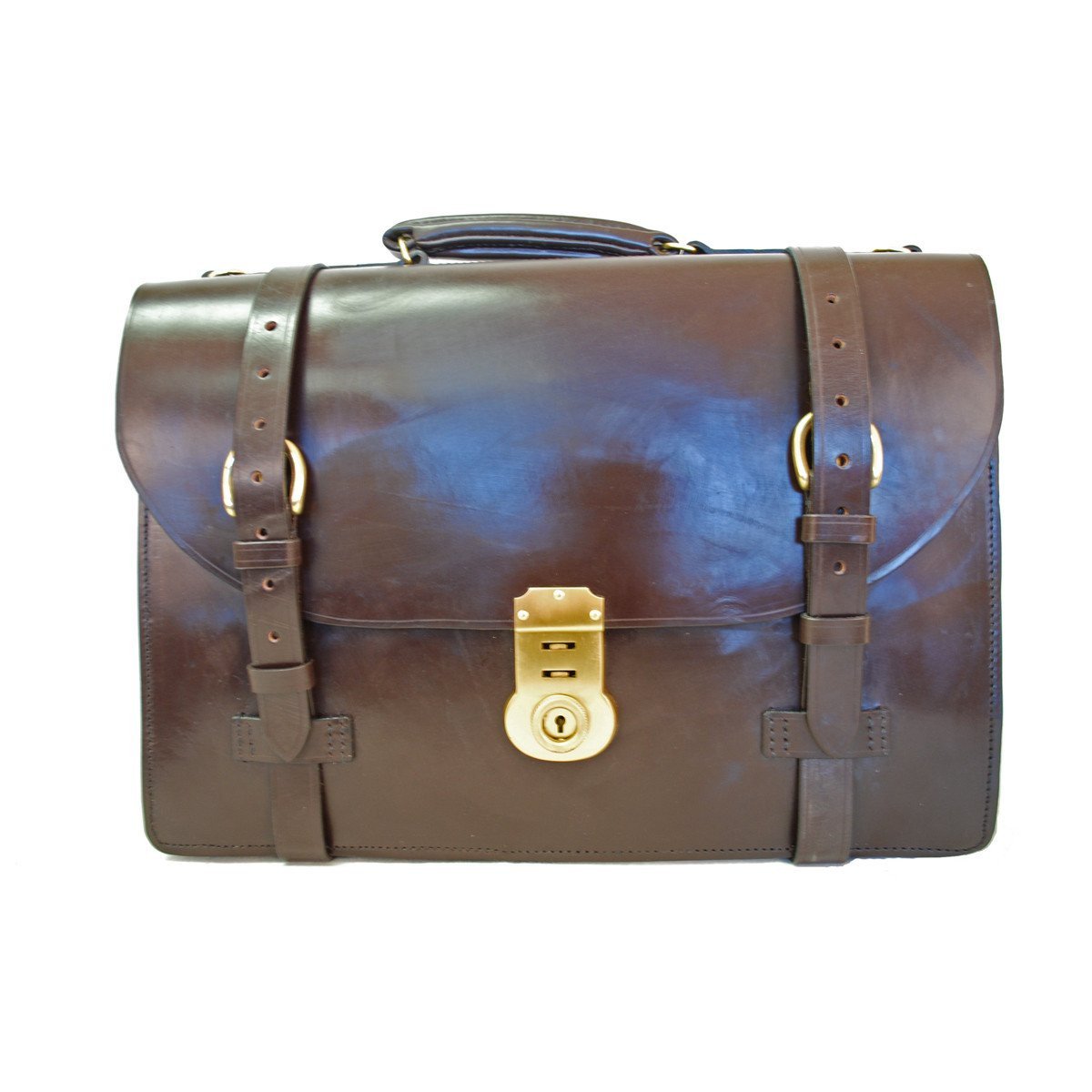 Triple Gusset Strap Around, BESPOKE | Document Briefcase | Hand Stitched | English Bridle Leather | Sterling and Burke-Document Case-Sterling-and-Burke
