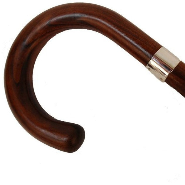 Luxury Wood Cane | Ebony (Authentic Ebony) Walking Stick Cane | Crook Handle | Finest Quality | Made in England