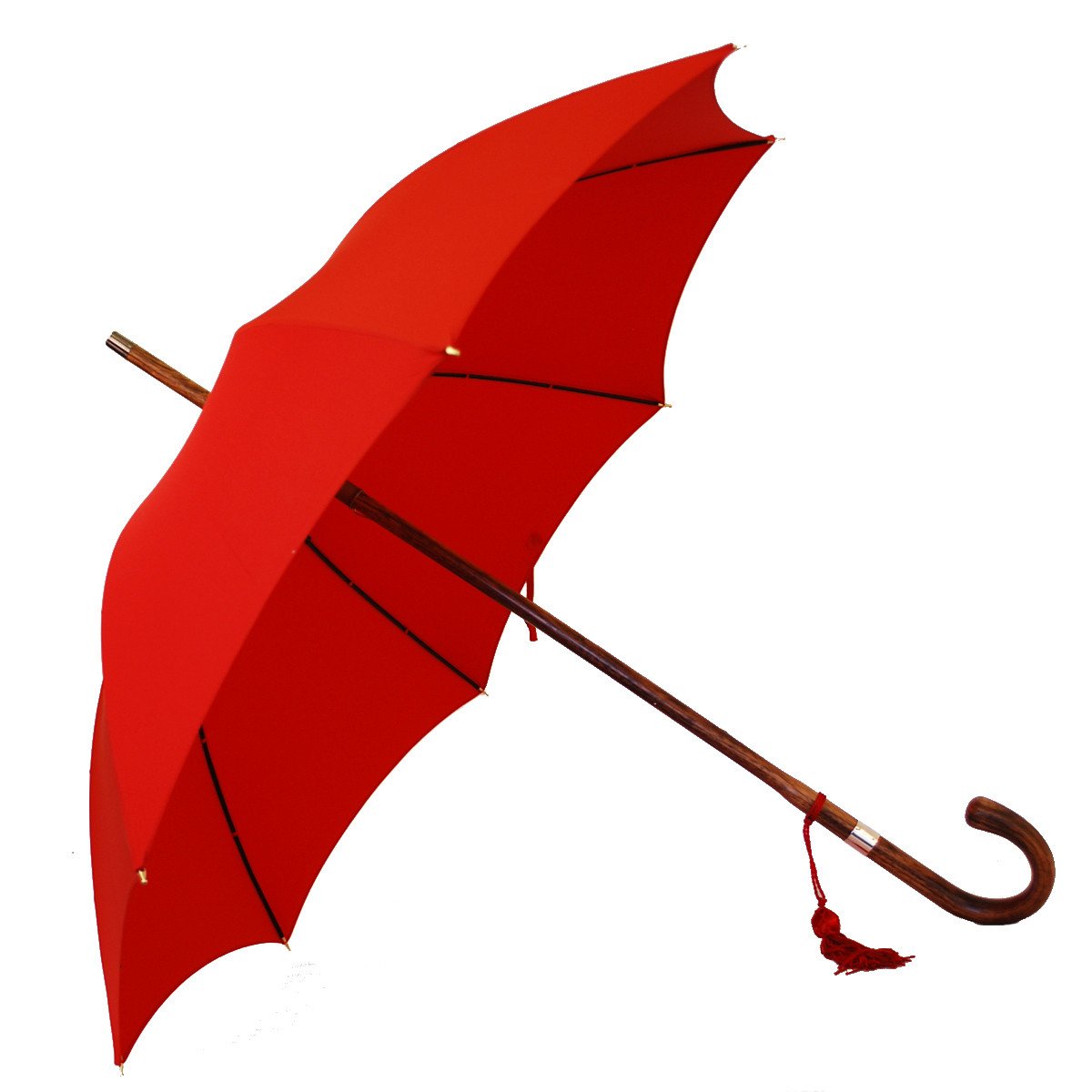 Ladies Hickory Umbrella, Red Canopy-Ladies Umbrella-Sterling-and-Burke