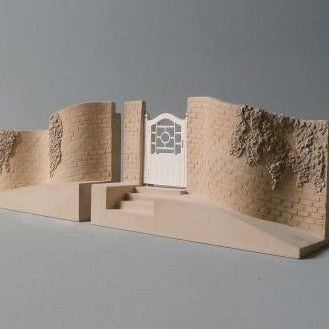 Serpentine Walls- UVA Bookends | Custom Serpentine Walls UVA Plaster Model | Extraordinary Quality and Detail | Made in England | Timothy Richards-Desk Accessory-Sterling-and-Burke