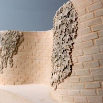 Serpentine Walls- UVA Bookends | Custom Serpentine Walls UVA Plaster Model | Extraordinary Quality and Detail | Made in England | Timothy Richards-Desk Accessory-Sterling-and-Burke
