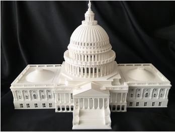 Capitol Building Sculpture Award | Resin US Capitol Building | Washington, DC Capitol | 16 inches