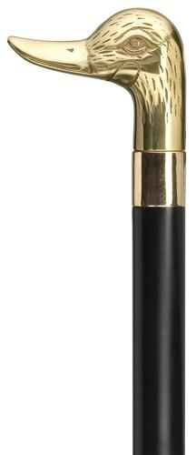 Solid Brass Duck Handle Cane | Elegant Cane | Brass Duck Head Decoration-Walking Stick-Sterling-and-Burke
