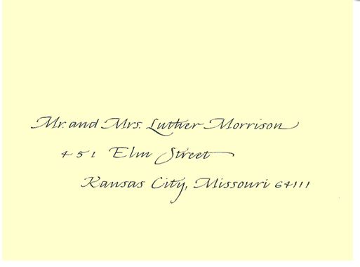 Sammy Little, Calligraphy ...who we recommend and our clients love!