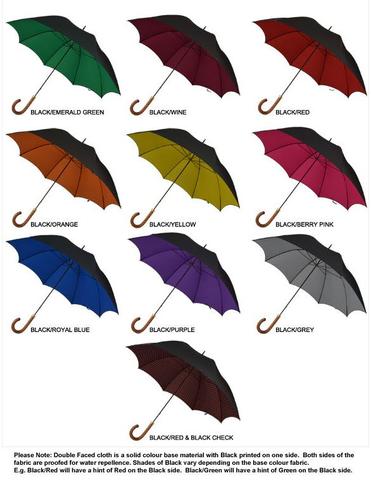 Wm. Burke Umbrellas | Bespoke Umbrellas | Finest Quality | Hand Made in England | Canopy Colour Options