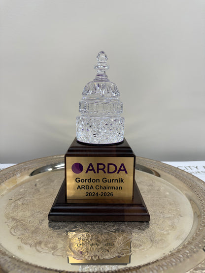 ARDA 2026 | Waterford Crystal Capitol Dome Award Gift on Walnut Base