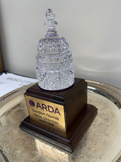 ARDA 2026 | Waterford Crystal Capitol Dome Award Gift on Walnut Base