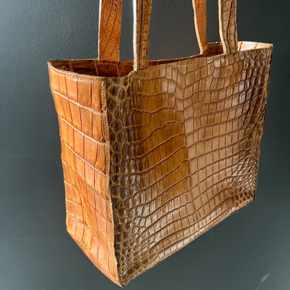 Authentic American Alligator Shoulder Tote | Custom Production | Hand Made in America