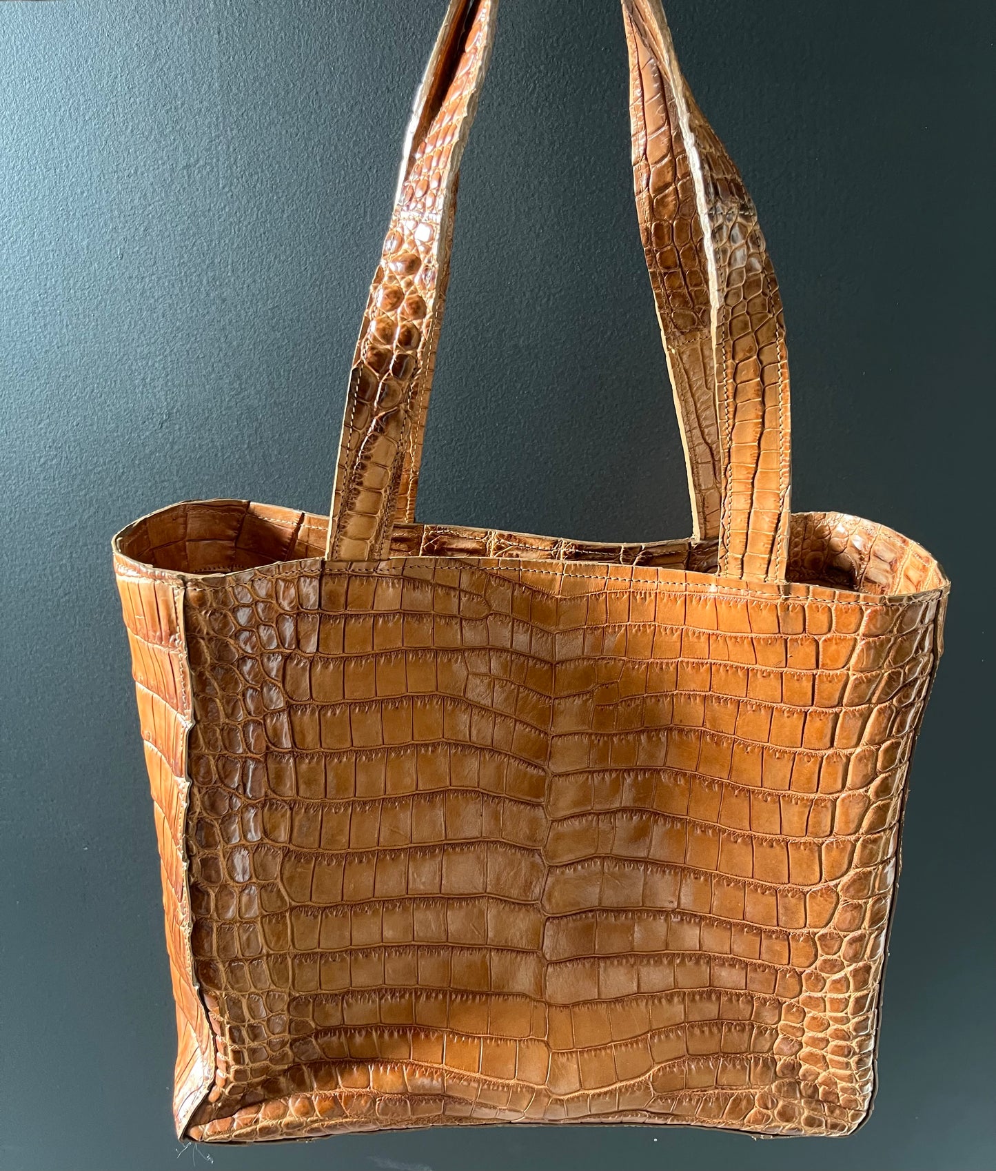 Authentic American Alligator Shoulder Tote | Custom Production | Hand Made in America