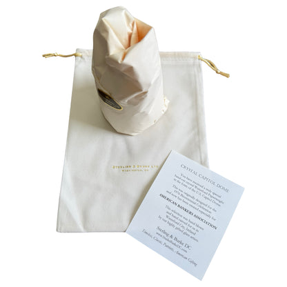 American Bankers Assoc. 2025 | Crystal Capitol Dome on Natural Walnut with Photo Etched Text and Logo on Brass Plate