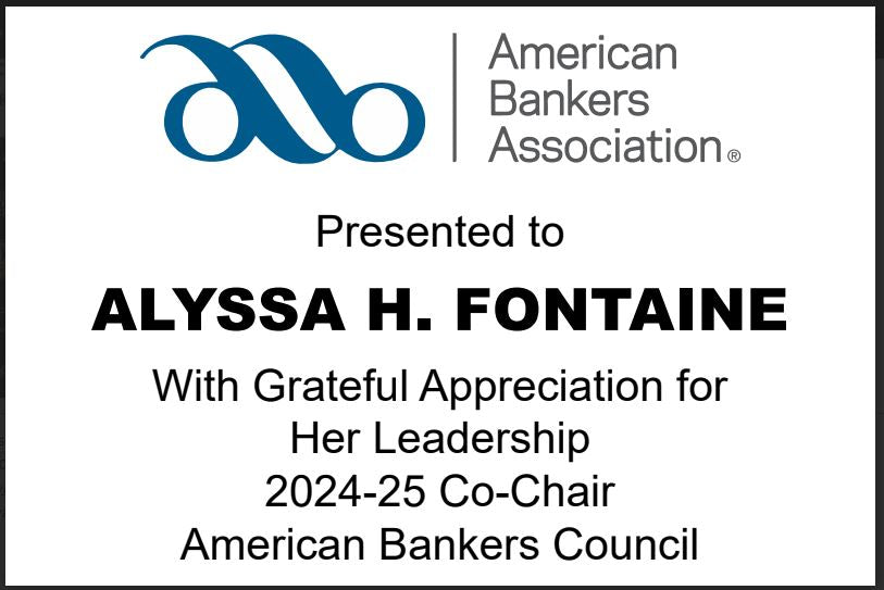 American Bankers Assoc. 2025 | Crystal Capitol Dome on Natural Walnut with Photo Etched Text and Logo on Brass Plate