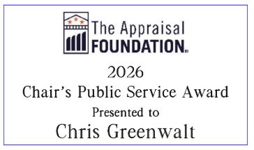 The Appraisal Foundation | 2026 | Crystal Capitol Dome Award with engraved Base