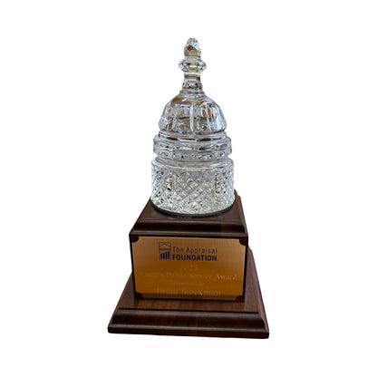 The Appraisal Foundation | 2025 | Waterford Crystal Capitol Dome Award with engraved Base