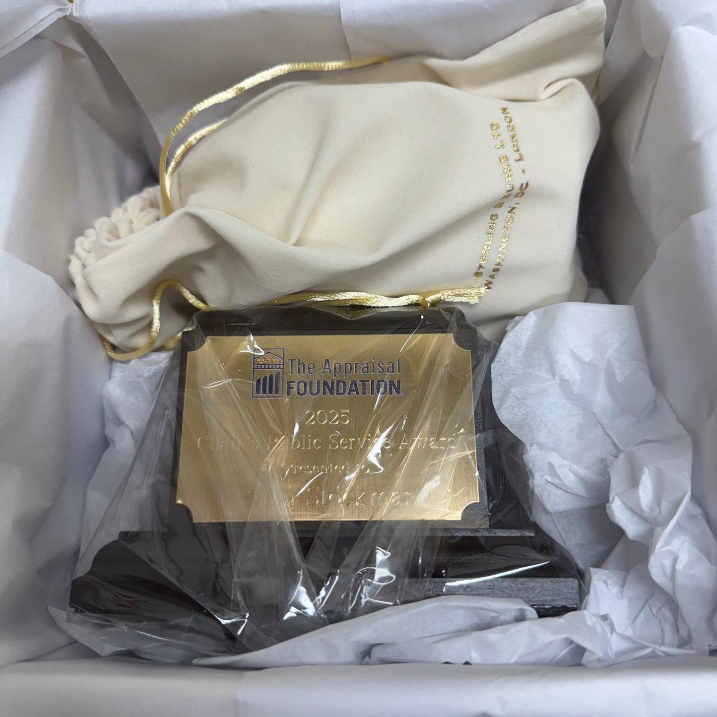 The Appraisal Foundation | 2025 | Waterford Crystal Capitol Dome Award with engraved Base