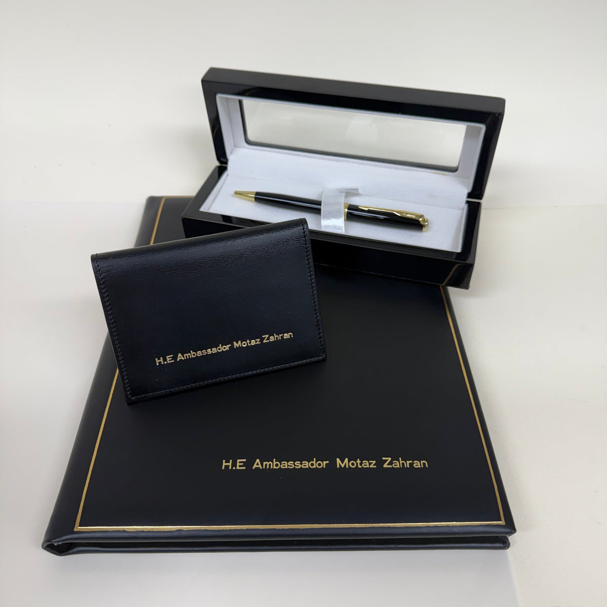 LEAGUE OF ARAB STATES | 2026 | Ambassador Gift | Writing Instrument, Leather Card Holder & Luxury Journal