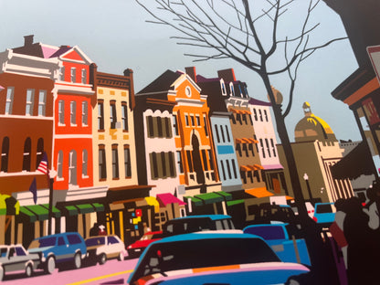 Georgetown Univ Art | Georgetown University | Wisconsin Avenue | Georgetown, Washington, DC | Artist Craig English | 14 by 18 Inches
