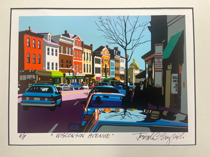 Georgetown Univ Art | Georgetown University | Wisconsin Avenue | Georgetown, Washington, DC | Artist Craig English | 14 by 18 Inches