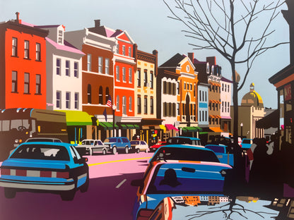 Georgetown Univ Art | Georgetown University | Wisconsin Avenue | Georgetown, Washington, DC | Artist Craig English | 14 by 18 Inches