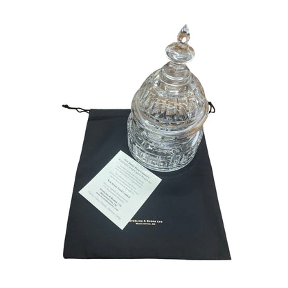 SMACNA 2025 Award | Waterford Crystal Capitol Dome Biscuit Jar | Walnut Base with  Logo & Text on Brass Plate | SANO