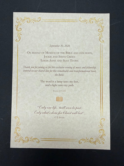 Bespoke Stationery | MUSEUM of the BIBLE, OK | 2026 | Off Set Printing