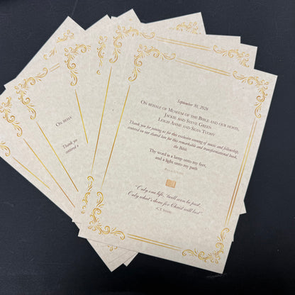 Bespoke Stationery | MUSEUM of the BIBLE, OK | 2026 | Off Set Printing