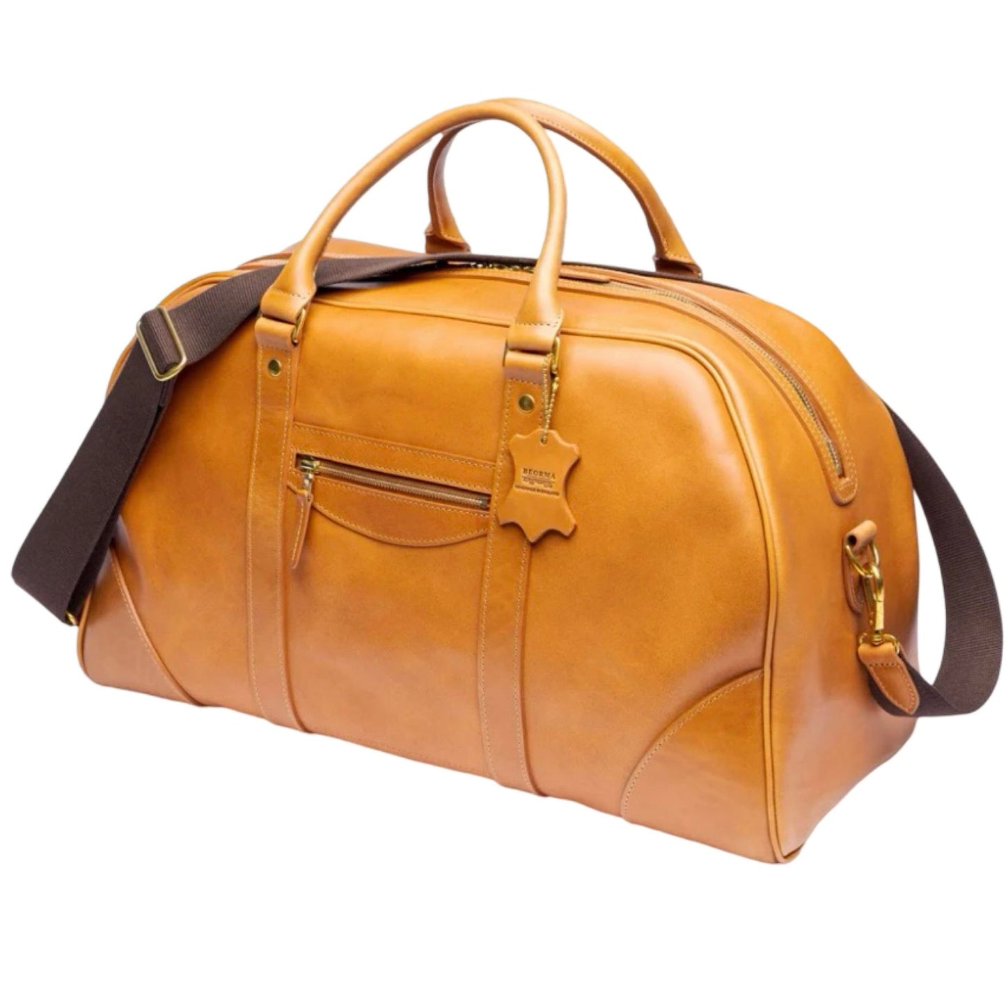 Beorma's Stanford Travel Bag, Weekend Holdall | Made in UK | Superior Quality | English Bridle Hide | 20"