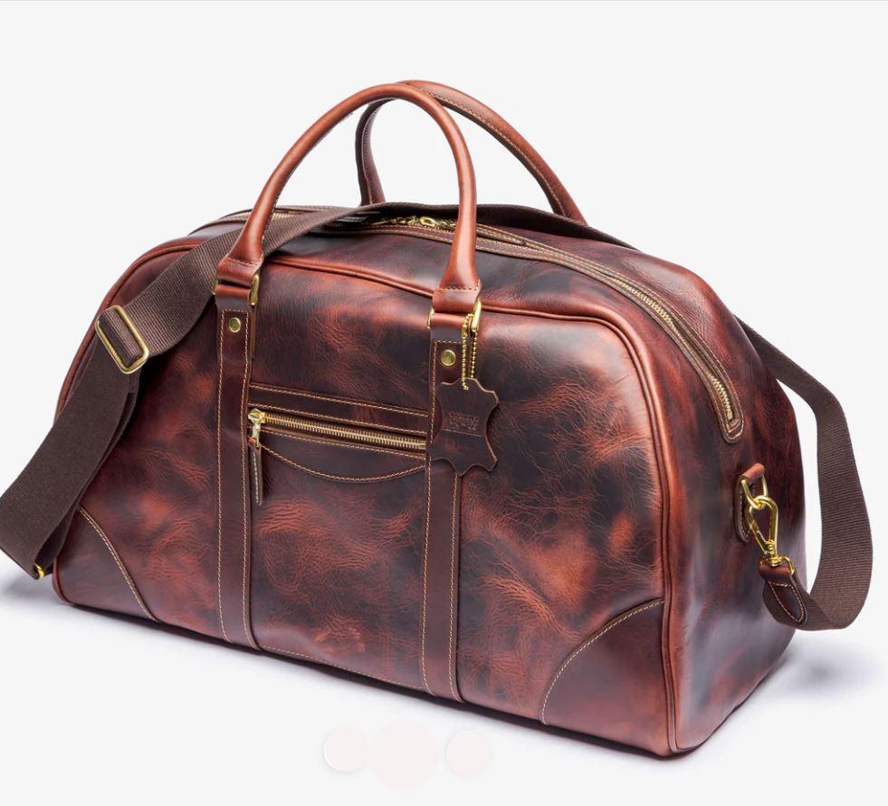 Beorma's Stanford Travel Bag, Weekend Holdall | Made in UK | Superior Quality | English Bridle Hide | 20"