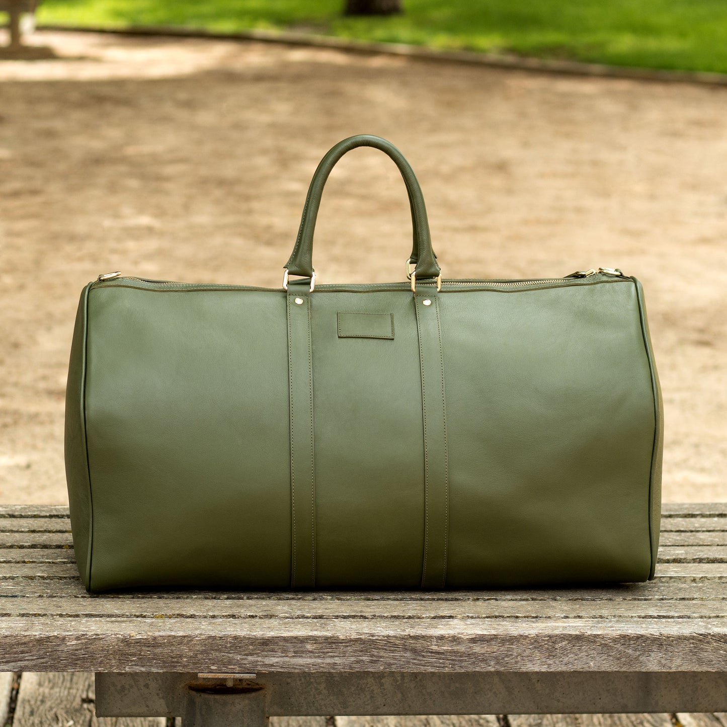 Custom Luxury Travel Bag | MTO | Handcrafted in Spain | Green Leather |  Sterling & Burke Ltd