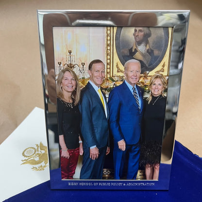 Picture Frame Gifts | Engraved Solid Pewter | 5 by 7 " | Beautifully Packaged With Images | BIDEN SCHOOL OF PUBLIC POLICY & ADMINISTRATION