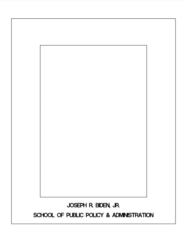 Engraving on Pewter: JOSEPH R. BIDEN, JR. SCHOOL OF PUBLIC POLICY & ADMINISTRATION