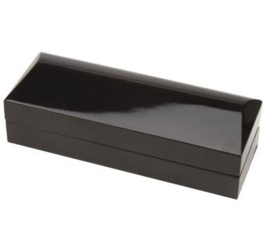 Black Lacquer Box with Solid Domed Lid | Holder for Luxury Writing Instruments | Charing Cross Ltd