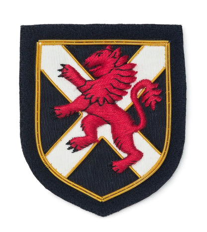 Blazer Badge | Scotland's Lion and Flag | Scotland Crest Blazer Badge | Made in England