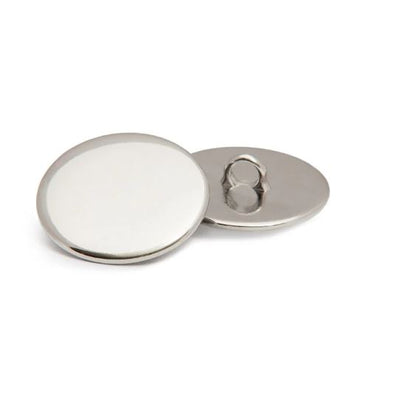 Plain Chrome Blazer Button Set | Polished Silver Finish | Made in England | Benson & Clegg
