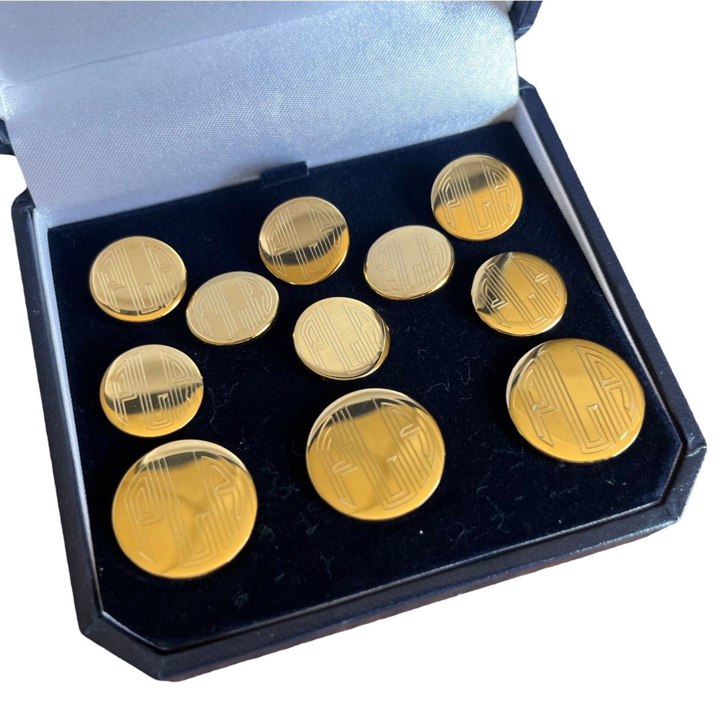 Engraved Blazer Button Sets | Monogram, Initials, Logo | Silver and Gold Blazer Button Set