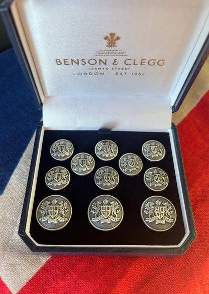 City of London Blazer Buttons | Silver Plated Blazer Buttons | Made in England | Benson and Clegg, London