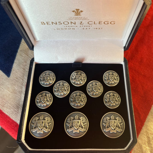 City of London Blazer Buttons | Silver Plated Blazer Buttons | Made in England | Benson and Clegg, London