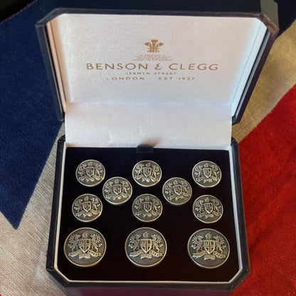 City of London Blazer Buttons | Silver Plated Blazer Buttons | Made in England | Benson and Clegg, London