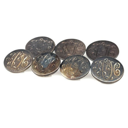 Bespoke Sterling Silver Blazer Button Set | 925 Hallmarked Sterling Silver | Made in England
