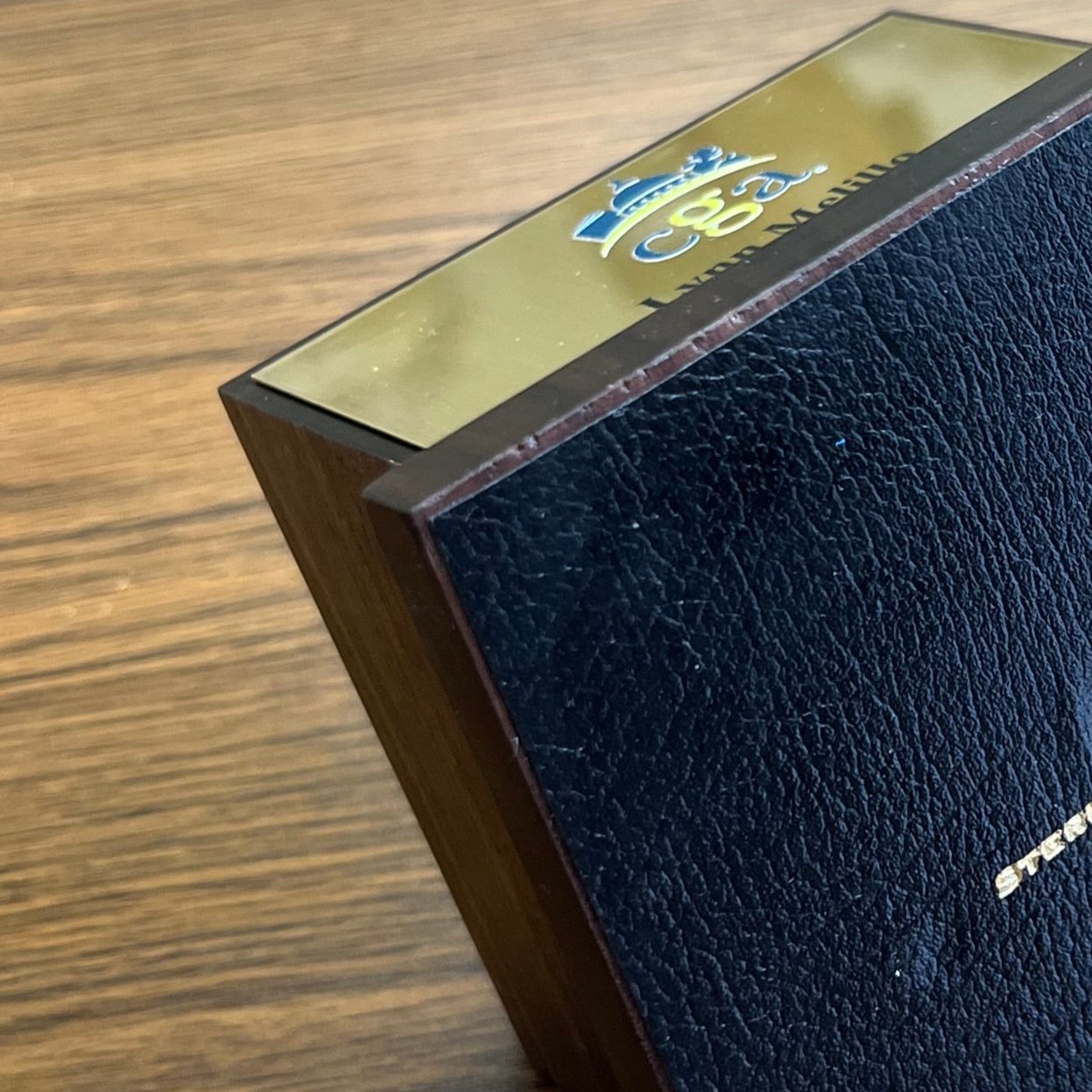 California Grocers Association | Waterford Crystal Capitol Dome Award on Natural Walnut with Engraved Brass Plate