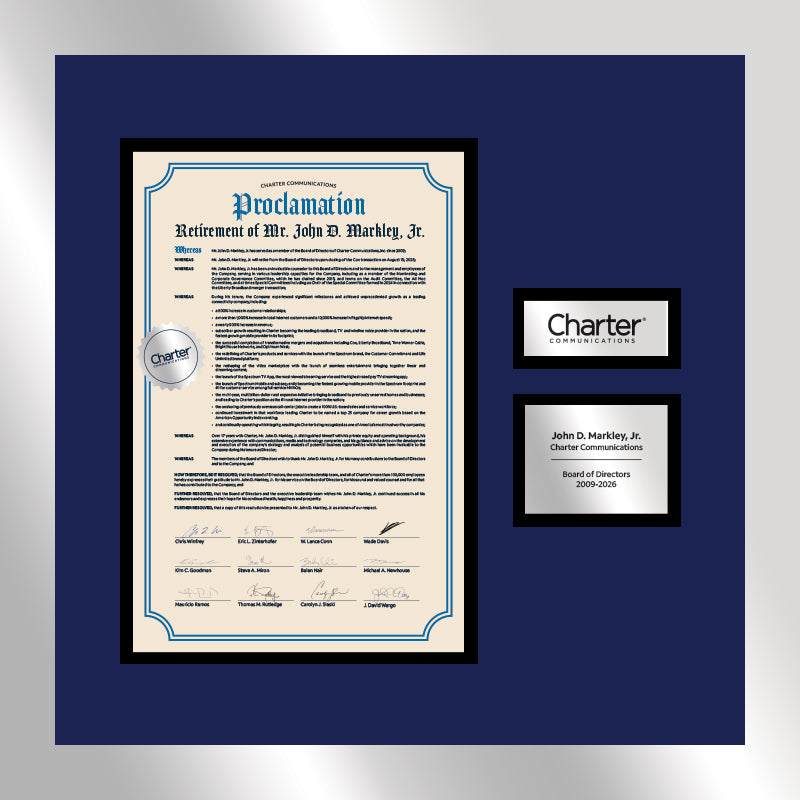 September 2026 | Bespoke Framed Award / Proclamation