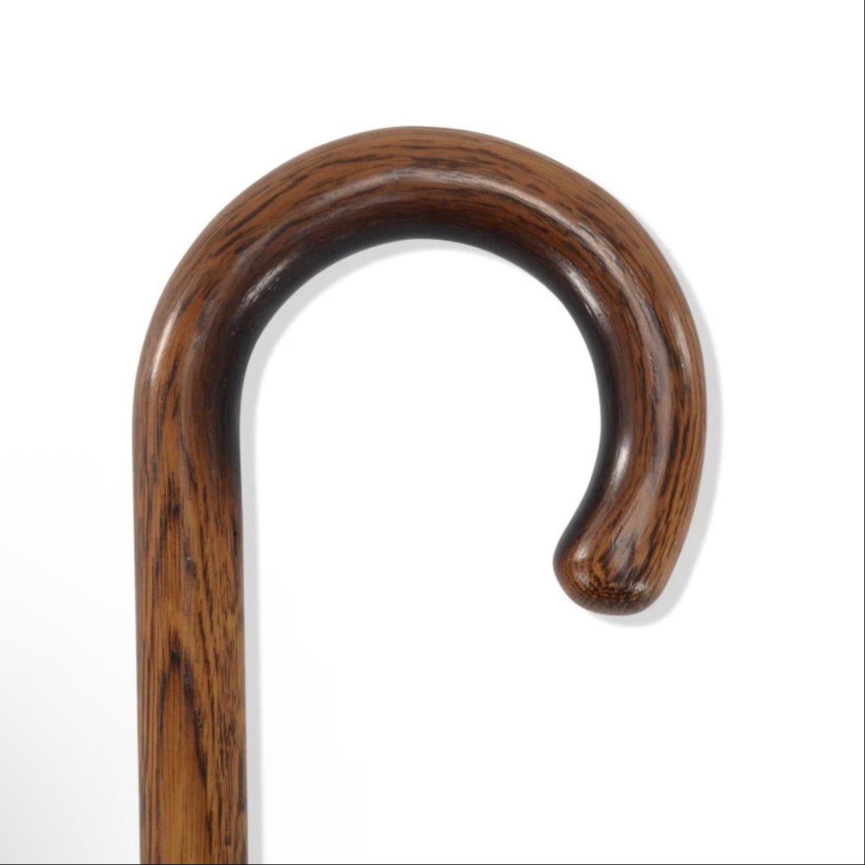 Oak cane - crook handle - made in England