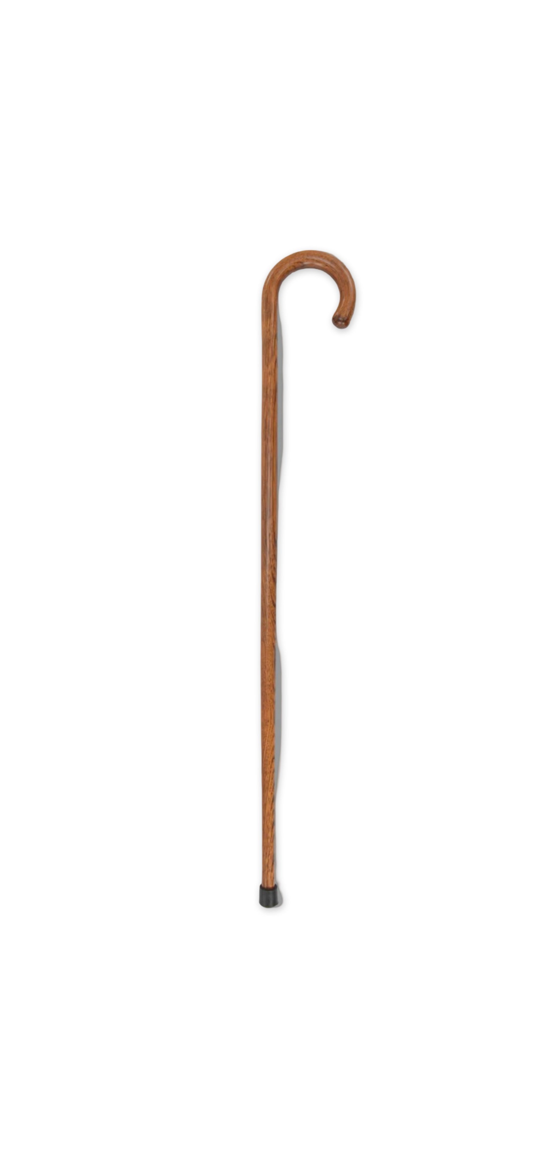 Hickory cane with rubber tip