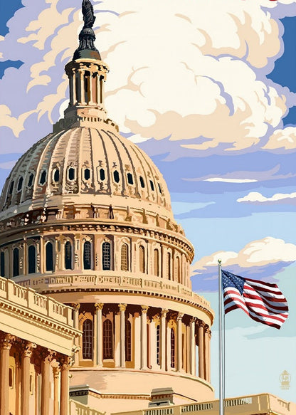 US Capitol Building Vectorized Art Offerings for Award Options | Washington, DC Capitol