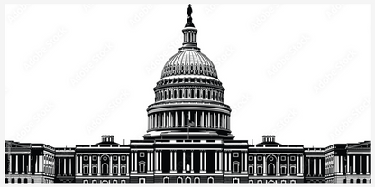US Capitol Building Vectorized Art Offerings for Award Options | Washington, DC Capitol