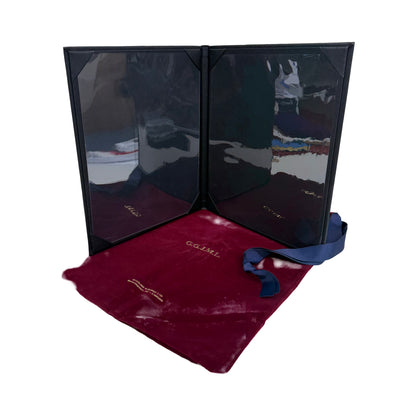 GIFT: GGJML | Custom Certificate Holder | Black Bonded Leather | Double Sided