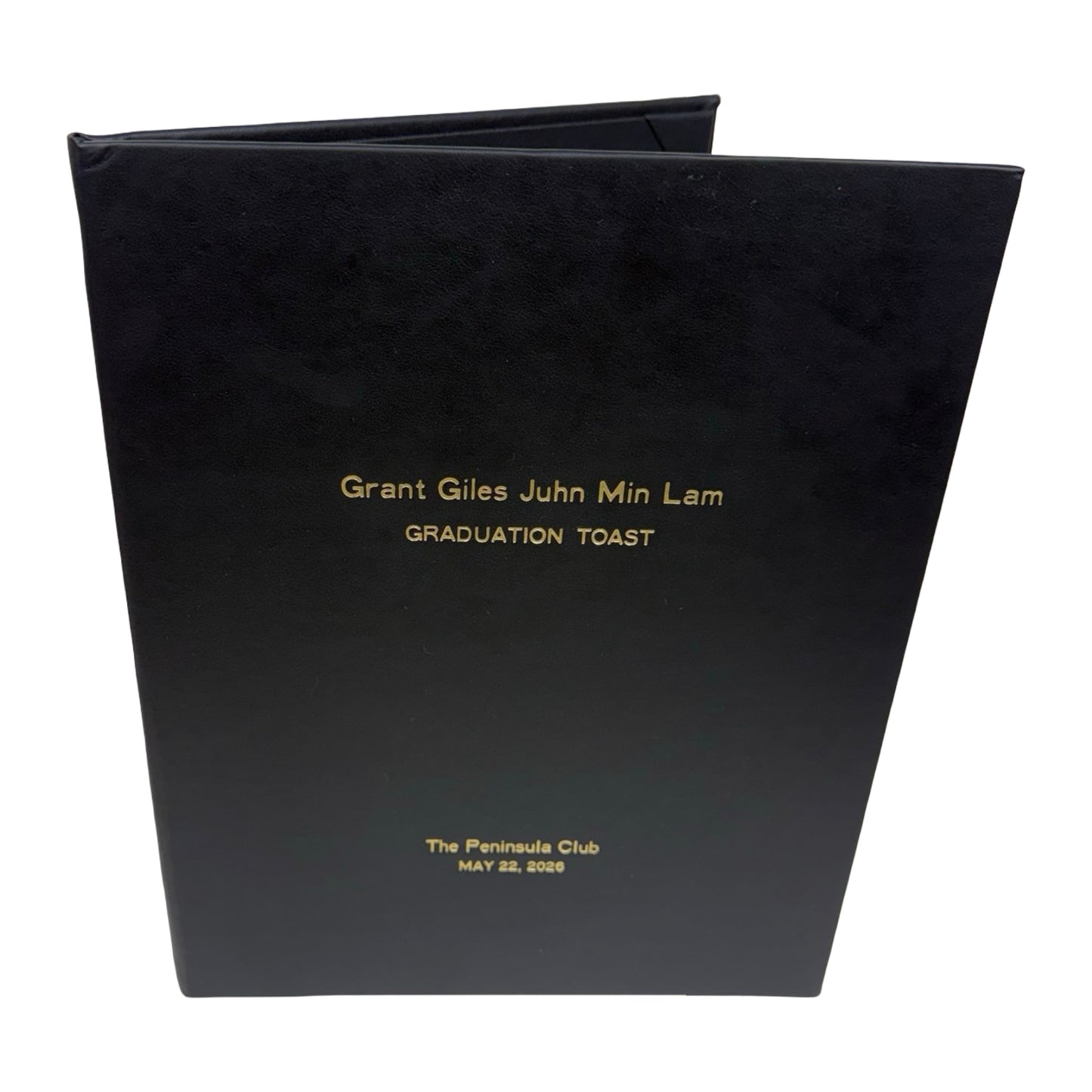 GIFT: GGJML | Custom Certificate Holder | Black Bonded Leather | Double Sided